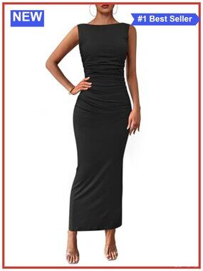 Bodycon Midi Dress Wedding Guest Cocktail Party
